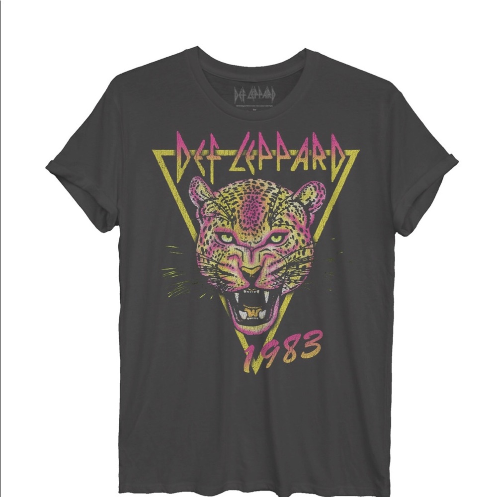 Goodie Two Sleeves Def Leppard Neon Tee.